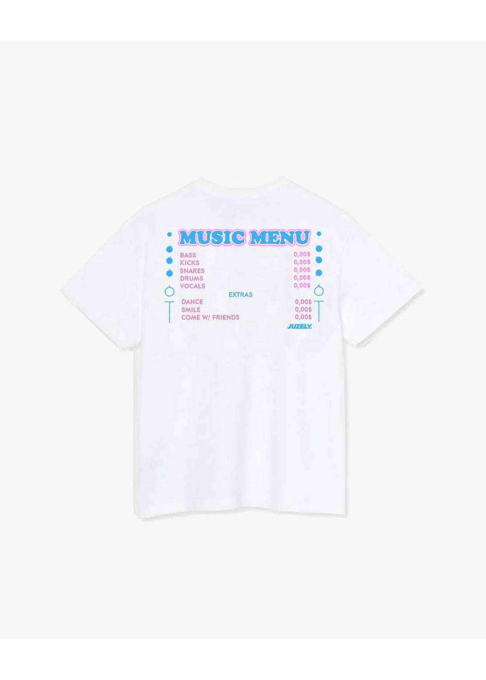 Juzely TEE SHIRT JUZELY MUSIC MENU UNISEXE  JMUSICMENU chez Graphiti Concept Store Dieppe