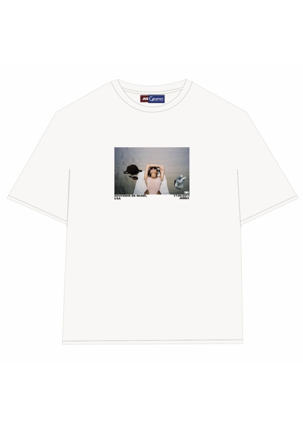Juzely TEE SHIRT GRAPHITI X JUZELY SOUVENIR MIAMI  SOUVMIAMI chez Graphiti Concept Store Dieppe