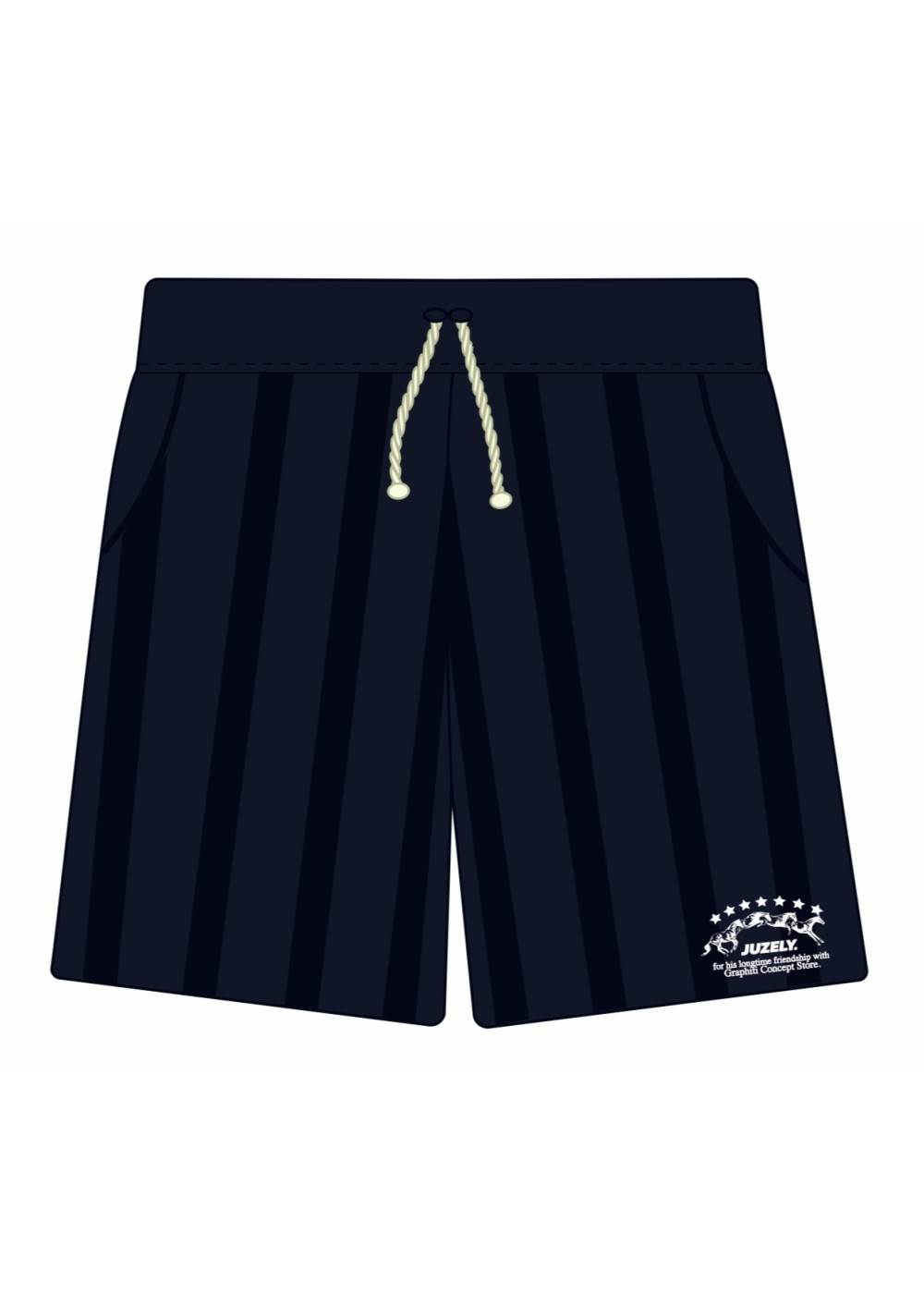 Juzely SHORT SATIN GRAPHITI X JUZELY SOUVENIR  SOUVSHORT chez Graphiti Concept Store Dieppe