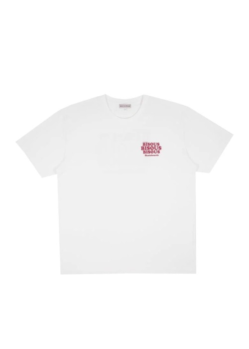 Bisous Skateboard TEE SHIRT BISOUS GREASE WHITE  BBISOUSGREASEWHITE chez Graphiti Concept Store Dieppe