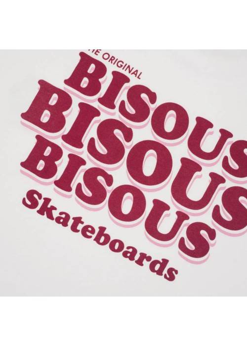 Bisous Skateboard TEE SHIRT BISOUS GREASE WHITE  BBISOUSGREASEWHITE chez Graphiti Concept Store Dieppe