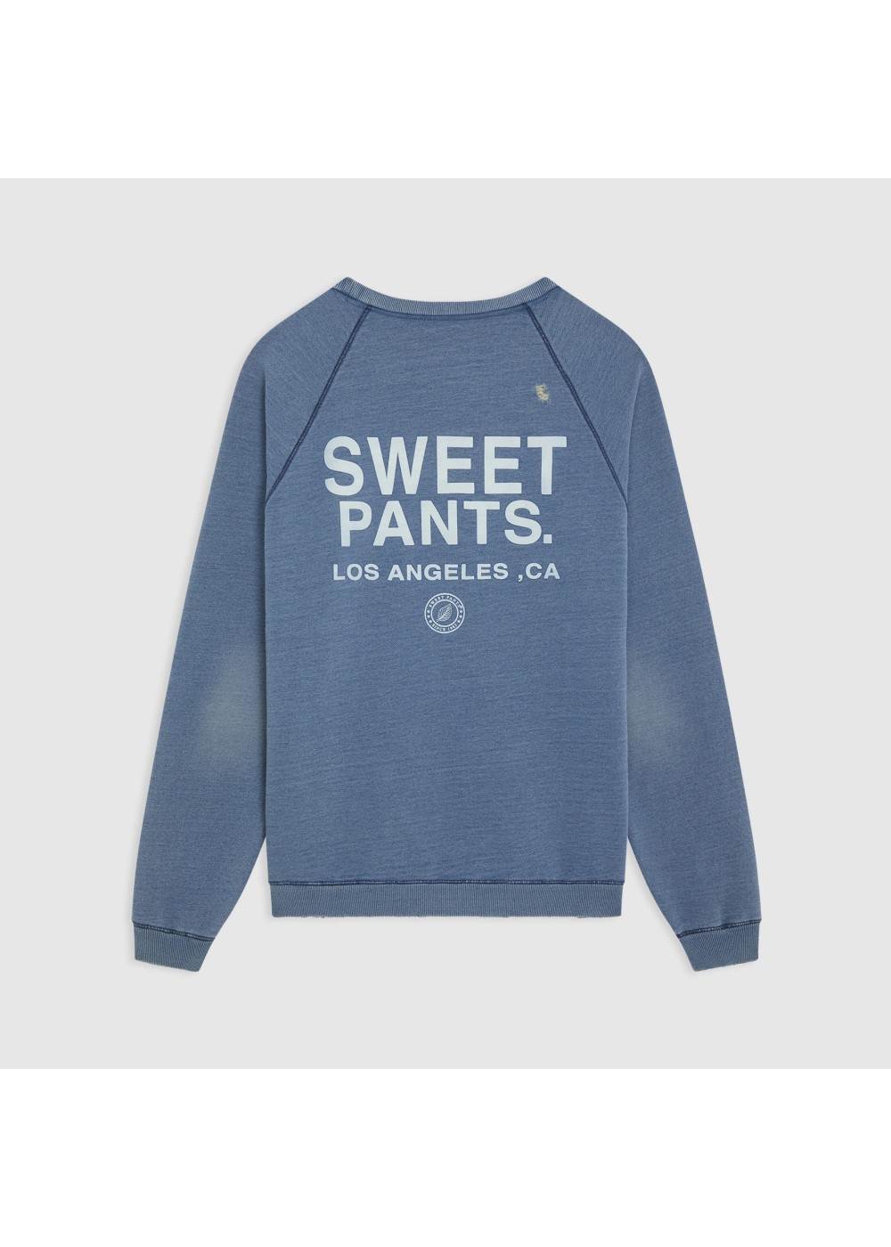 Sweet Pants SWEAT COL ROND SWEET PANTS INDIGO CREW USED  SPINDIGOCREW chez Graphiti Concept Store Dieppe