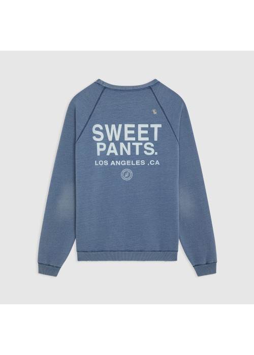 Sweet Pants SWEAT COL ROND SWEET PANTS INDIGO CREW USED  SPINDIGOCREW chez Graphiti Concept Store Dieppe