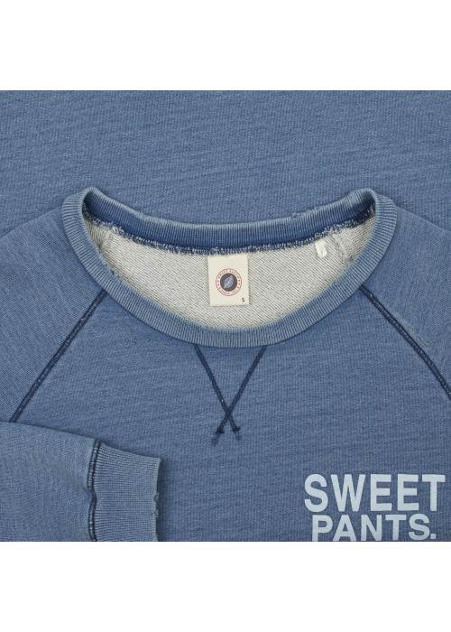 Sweet Pants SWEAT COL ROND SWEET PANTS INDIGO CREW USED  SPINDIGOCREW chez Graphiti Concept Store Dieppe
