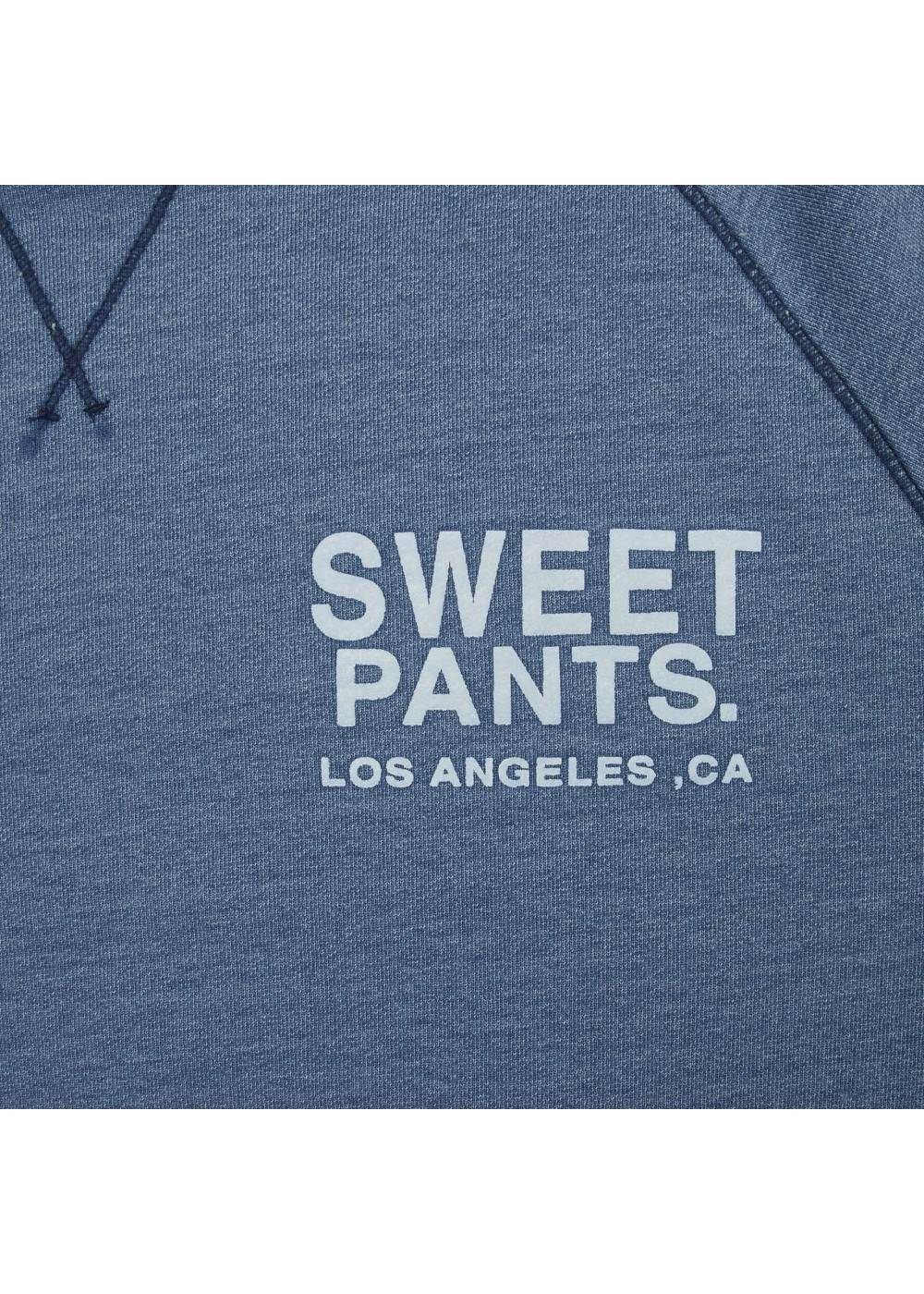 Sweet Pants SWEAT COL ROND SWEET PANTS INDIGO CREW USED  SPINDIGOCREW chez Graphiti Concept Store Dieppe