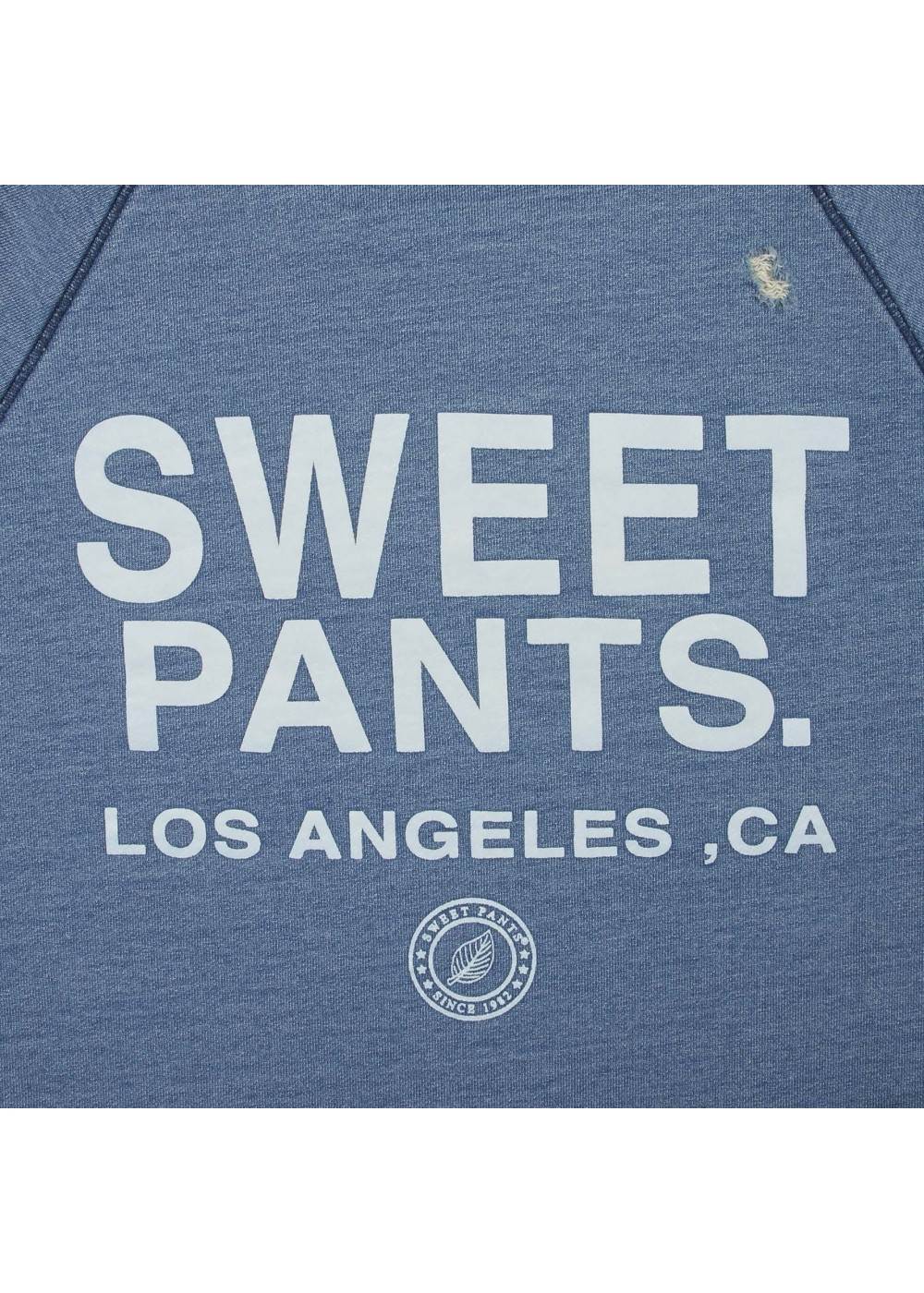 Sweet Pants SWEAT COL ROND SWEET PANTS INDIGO CREW USED  SPINDIGOCREW chez Graphiti Concept Store Dieppe