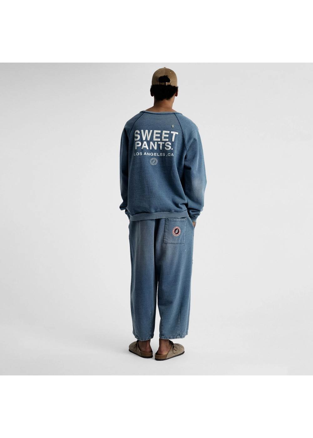 Sweet Pants SWEAT COL ROND SWEET PANTS INDIGO CREW USED  SPINDIGOCREW chez Graphiti Concept Store Dieppe